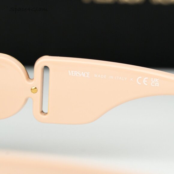NEW Versace VE4480U 54946I Nude Brown Grad Grey Mirror Silver Unisex Sunglasses main image 8